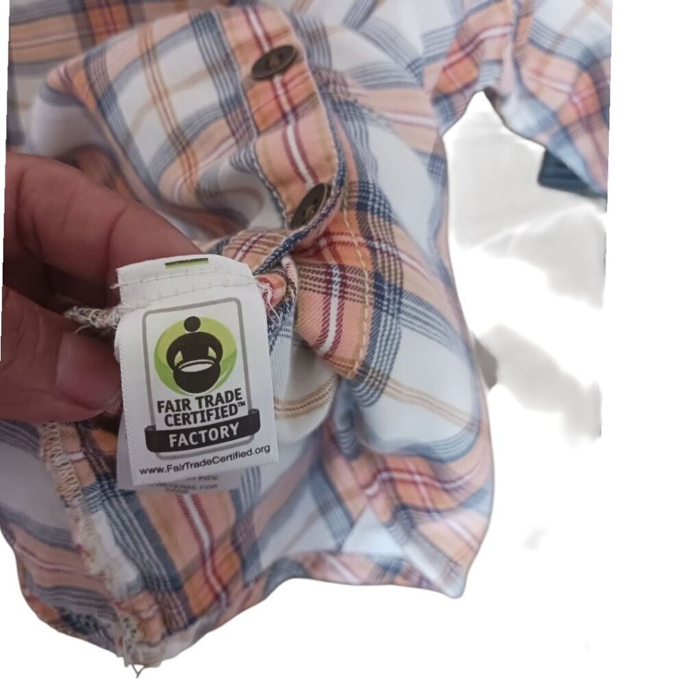 Aventura Women Plaid Button-Up Long-Sleeve Shirt Organic Cotton Multicolor Small - Picture 13 of 14